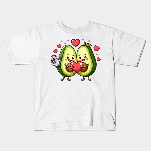 Valentine's Cartoon Delights T-Shirt Kids T-Shirt by ragil_studio